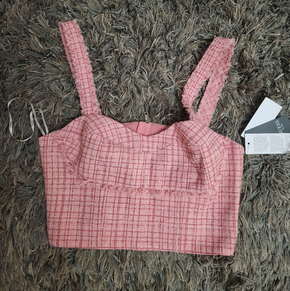 New Guess Emily Tweed top